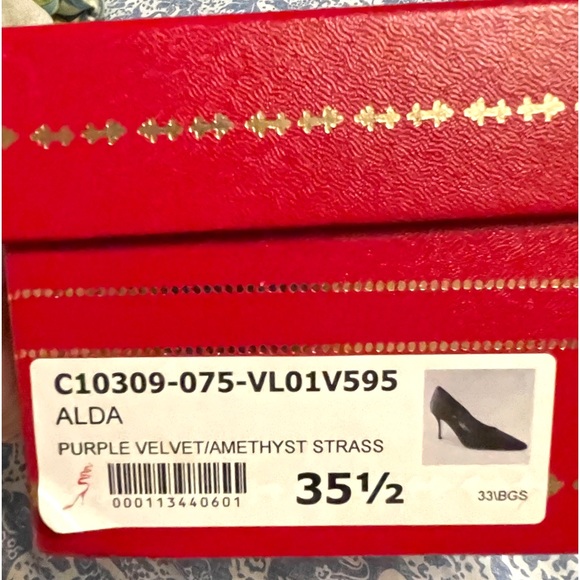 Rene Caovilla Purple Velvet Pumps - Picture 3 of 3